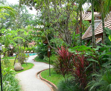 Tuinen bij Yaang Come Village bij Chiang Mai, Thailand