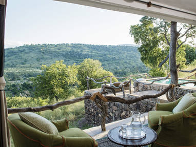 Bailey's banda interieur bij Beho Beho in Tanzania