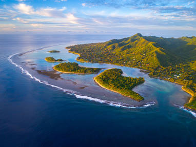 Luchtfoto van Rarotonga