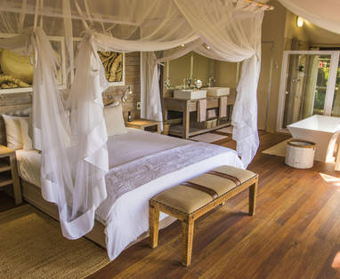 inrichting tent bij Nambwa Tented Lodge in Namibië