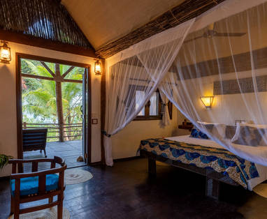 bungalow inrichting bij pole pole in Tanzania