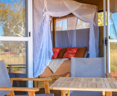 luxe tent van Karijini Eco Resort