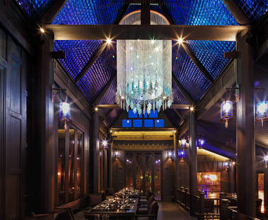 Interieur Black Ginger restaurant bij The Slate in Phuket, Thailand