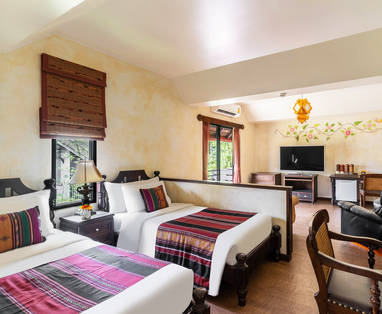 Familie kamer bij Yaang Come Village bij Chiang Mai, Thailand